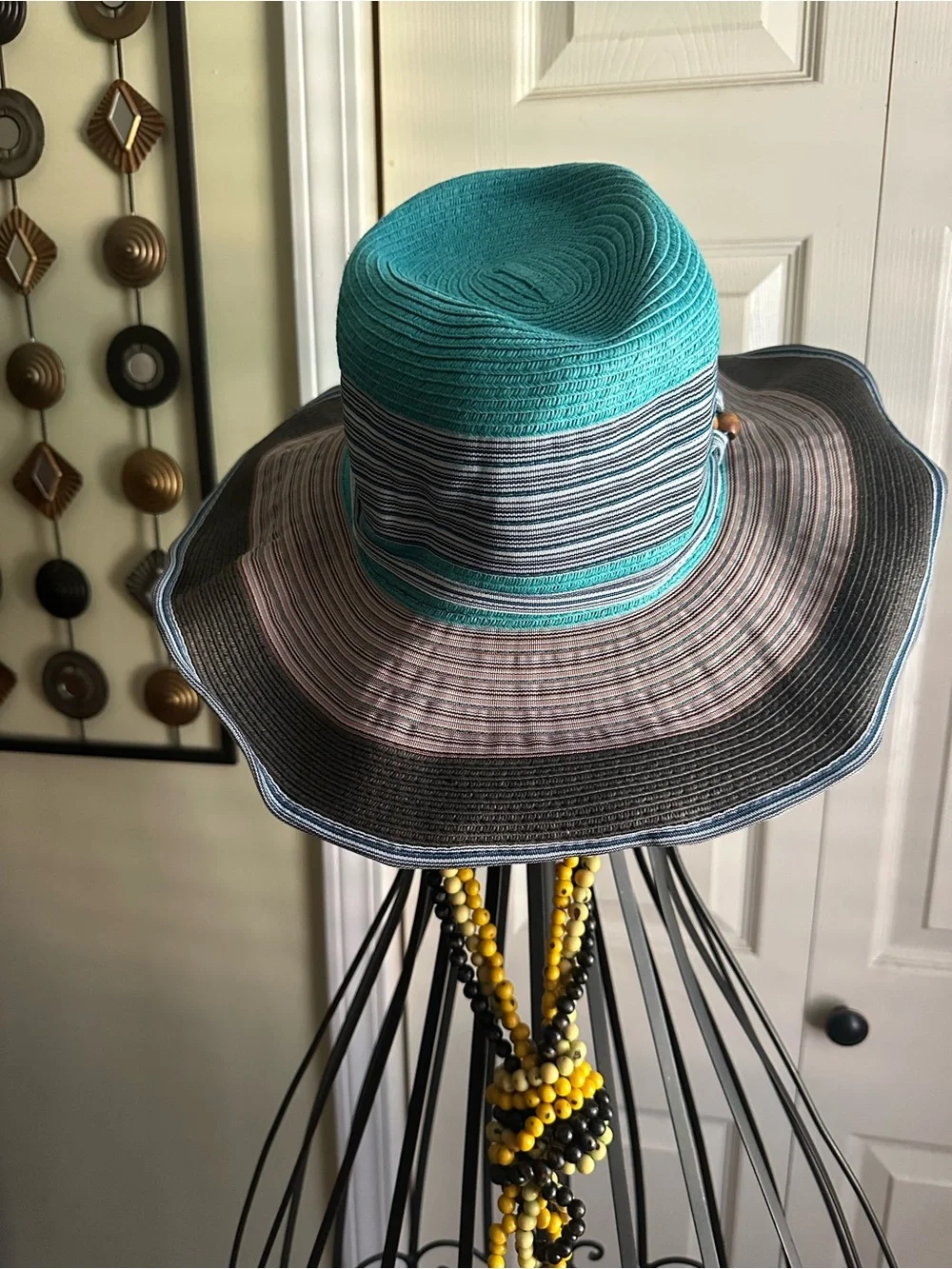 Cynthia Rowley Striped Wide Brim Sun Hat